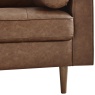 Julian Bowen Henley 2 Seater Sofa - Brown Faux Leather