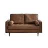 Julian Bowen Henley 2 Seater Sofa - Brown Faux Leather