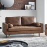 Julian Bowen Henley 3 Seater Sofa - Brown Faux Leather
