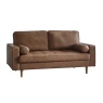 Julian Bowen Henley 3 Seater Sofa - Brown Faux Leather