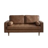 Julian Bowen Henley 3 Seater Sofa - Brown Faux Leather