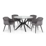 Julian Bowen Hobart Scalloped Dining Chair - Grey