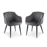 Julian Bowen Hobart Scalloped Dining Chair - Grey