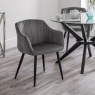Julian Bowen Hobart Scalloped Dining Chair - Grey