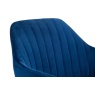 Julian Bowen Kahlo Velvet Swivel Office Chair - Blue/Chrome