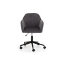 Julian Bowen Kahlo Velvet Swivel Office Chair - Grey/Black