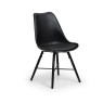 Julian Bowen Kari Dining Chair - Black Seat & Black Legs