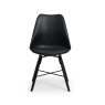 Julian Bowen Kari Dining Chair - Black Seat & Black Legs