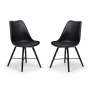 Julian Bowen Kari Dining Chair - Black Seat & Black Legs