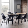 Julian Bowen Kari Dining Chair - Black Seat & Black Legs