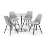Julian Bowen Kari Dining Chair - Grey Seat & Black Legs