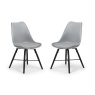 Julian Bowen Kari Dining Chair - Grey Seat & Black Legs