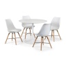 Julian Bowen Kari Dining Chair - White Seat & Oak Legs