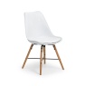 Julian Bowen Kari Dining Chair - White Seat & Oak Legs