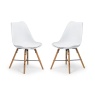 Julian Bowen Kari Dining Chair - White Seat & Oak Legs