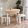 Julian Bowen Linwood Round Drop Leaf Table - Natural Top