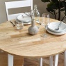 Julian Bowen Linwood Round Drop Leaf Table - Natural Top