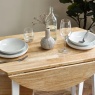 Julian Bowen Linwood Round Drop Leaf Table - Natural Top