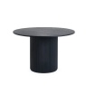Julian Bowen Louis Fluted Round Dining Table - Black