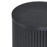 Julian Bowen Louis Fluted Side Table With Door - Black