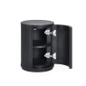 Julian Bowen Louis Fluted Side Table With Door - Black