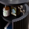 Julian Bowen Louis Fluted Side Table With Door - Black