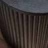 Julian Bowen Louis Fluted Side Table With Door - Black