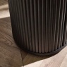 Julian Bowen Louis Fluted Side Table With Door - Black