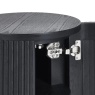 Julian Bowen Louis Fluted Side Table With Door - Black
