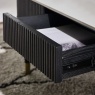 Julian Bowen Julian Bowen Louis Fluted Stone Top Coffee Table With 2 Drawers - Black