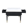Julian Bowen Julian Bowen Louis Fluted Stone Top Coffee Table With 2 Drawers - Black