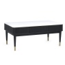 Julian Bowen Julian Bowen Louis Fluted Stone Top Coffee Table With 2 Drawers - Black