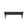 Julian Bowen Julian Bowen Louis Fluted Stone Top Coffee Table With 2 Drawers - Black