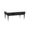 Julian Bowen Julian Bowen Louis Fluted Stone Top Coffee Table With 2 Drawers - Black