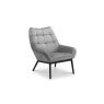 Julian Bowen Lucerne Velvet Chair - Grey