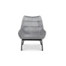Julian Bowen Lucerne Velvet Chair - Grey