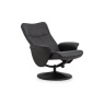 Julian Bowen Lugano Recliner & Stool With Covered Base - Black