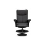 Julian Bowen Lugano Recliner & Stool With Covered Base - Black