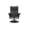 Julian Bowen Lugano Recliner & Stool With Covered Base - Black
