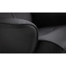 Julian Bowen Lugano Recliner & Stool With Covered Base - Black