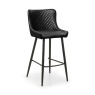Julian Bowen Luxe Faux Leather Barstool - Black