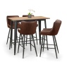 Julian Bowen Luxe Faux Leather Barstool - Brown