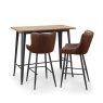 Julian Bowen Luxe Faux Leather Barstool - Brown