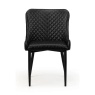 Julian Bowen Luxe Faux Leather Dining Chair - Black