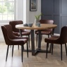 Julian Bowen Luxe Faux Leather Dining Chair - Brown