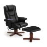 Julian Bowen Malmo Massage Recliner & Stool - Black