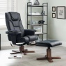 Julian Bowen Malmo Massage Recliner & Stool - Black