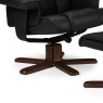 Julian Bowen Malmo Swivel Recliner & Stool Black