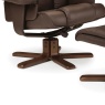 Julian Bowen Malmo Swivel Recliner & Stool Brown