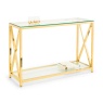 Julian Bowen Miami Console Table - Gold